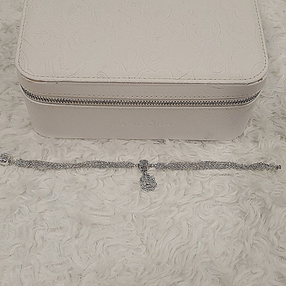 Authentic retired Pandora bracelet and charm.